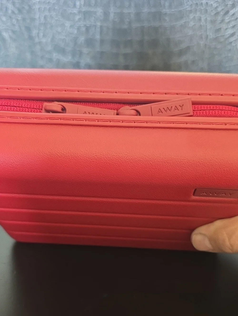 Away Small Hard-Shell Crossbody Case in  Tango Red with Matching Strap